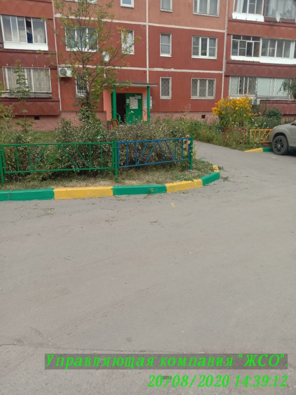 Бордюры во дворе жилого дома