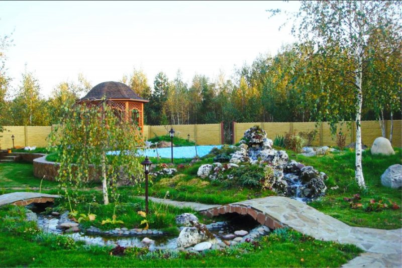 Композиция с березой