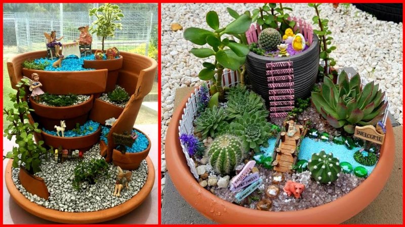 Мини садики из суккулентов