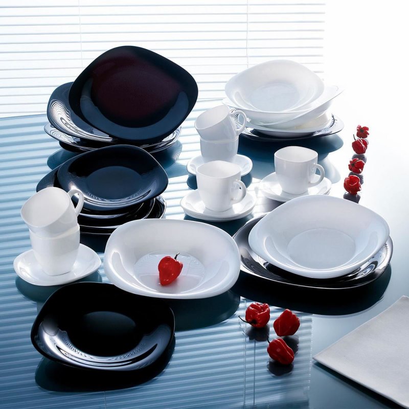 Столовый сервиз Luminarc Carine White&Black 30 предметов 6 персон