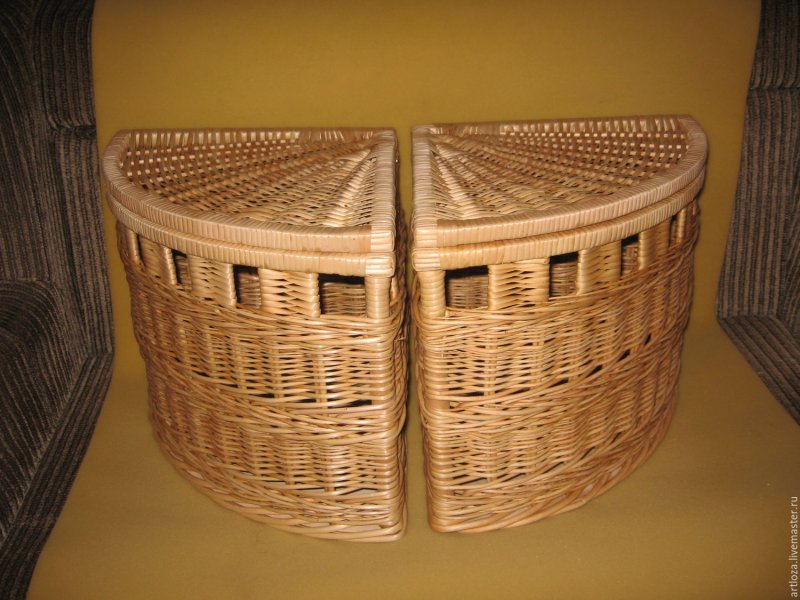 Корзинки из газетных трубочек