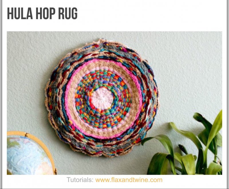 Коврик из остатков плюша