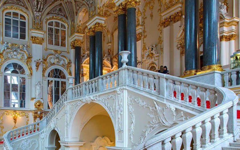 Растрелли зимний дворец Иорданская лестница