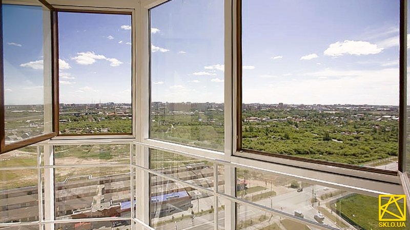 Панорамное остекление балкона п44т