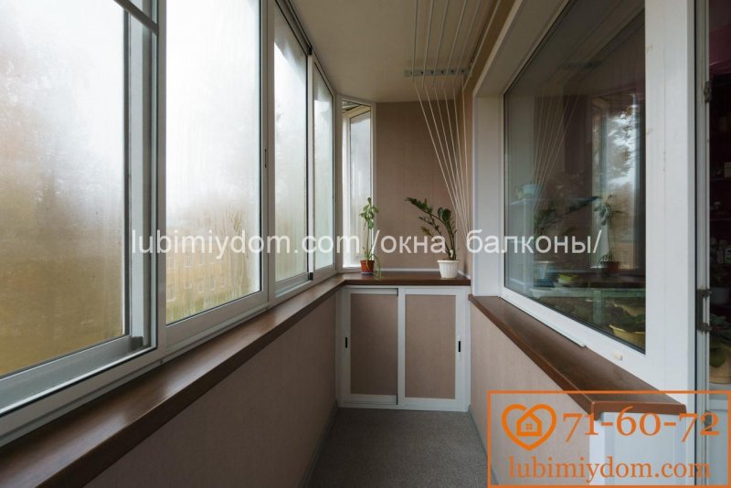 Отделка балкона внутри КПД