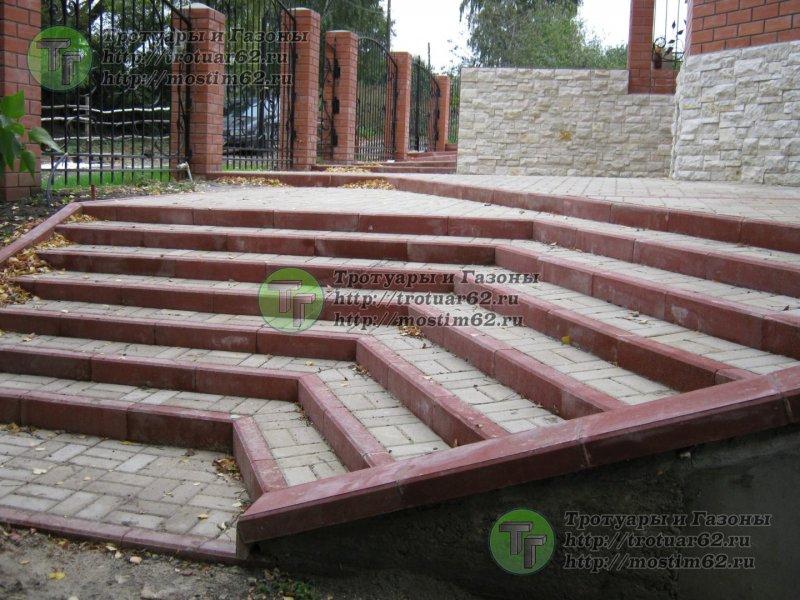 Ступеньки из тротуарной плитки