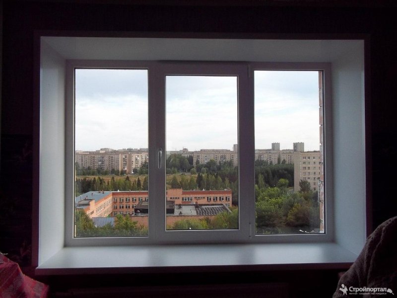Окно ПВХ 3 створчатое