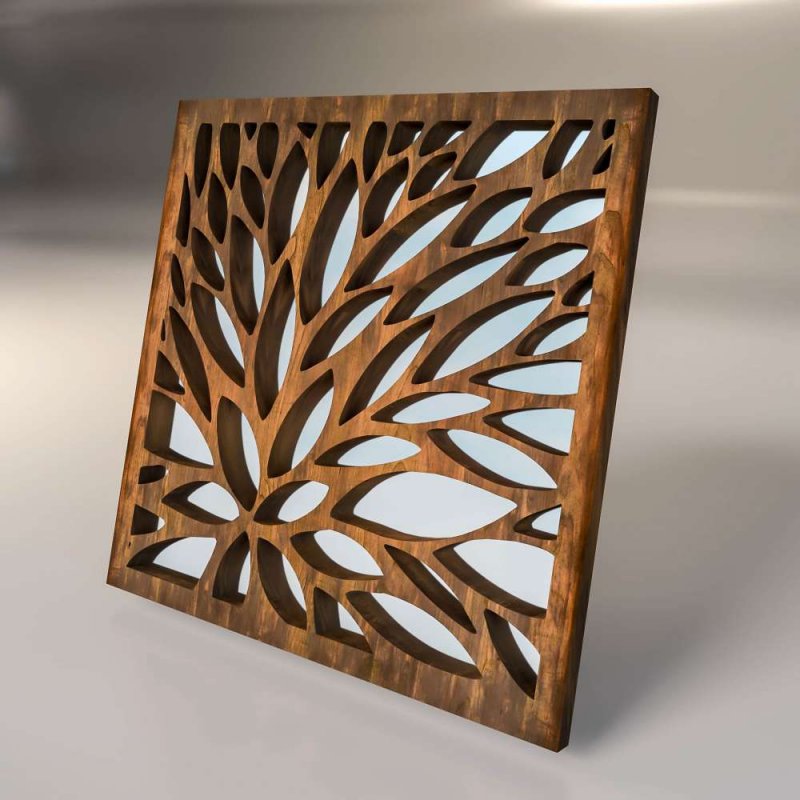 Резная 3d панель plumage