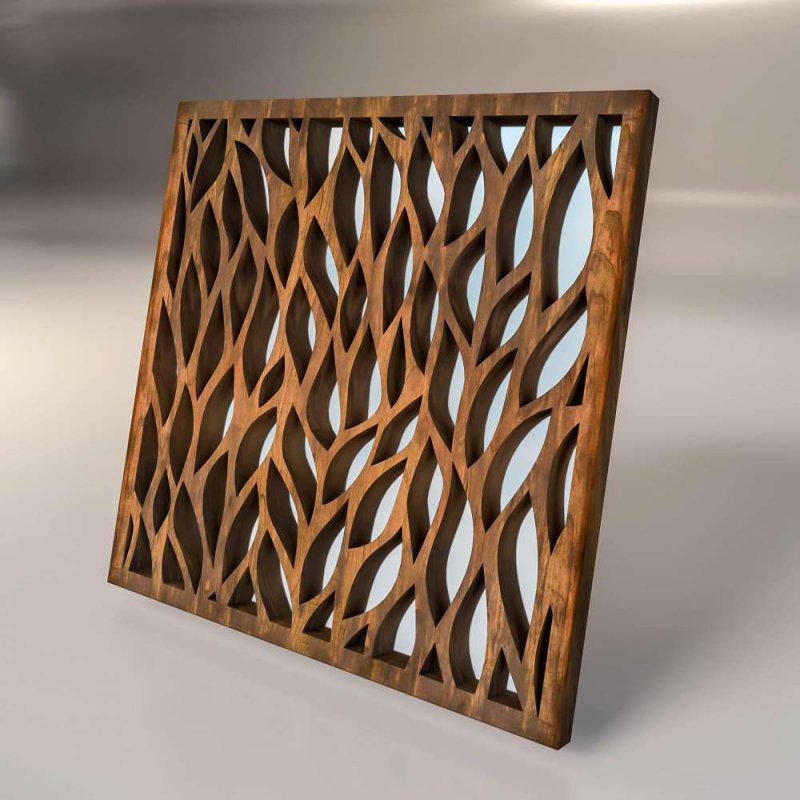 Зеркальная 3d панель Hedge