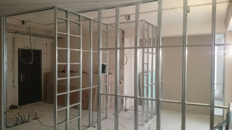 Гипсокартонная перегородка каркас