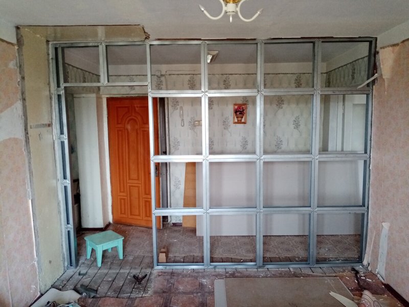 Межкомнатная перегородка из профиля