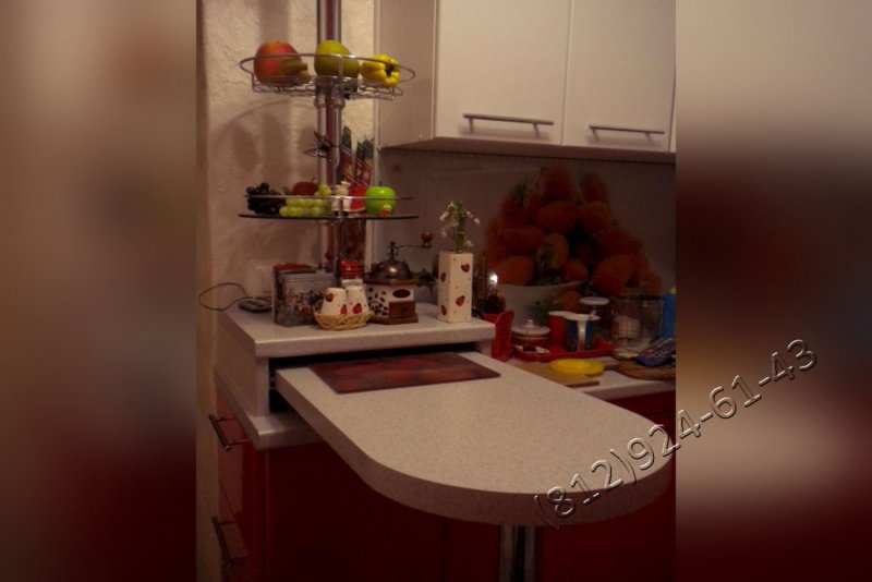 Выдвижная барная стойка на кухне