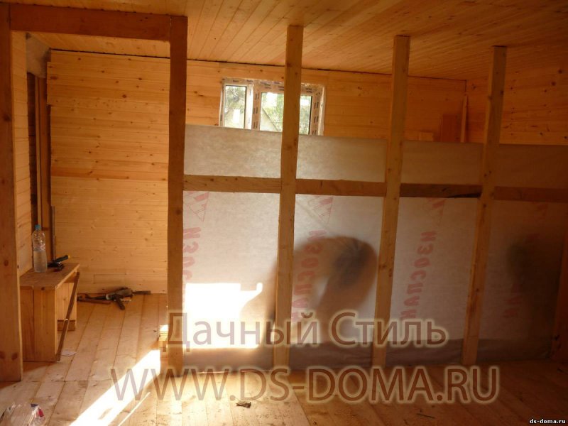 Перегородки в брусовом доме из бруса