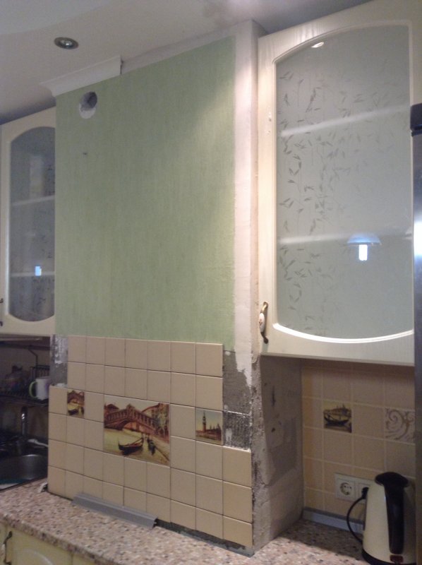 Кухня в доме п 44 с коробом