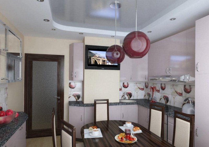 Планировка кухни п44 трешка