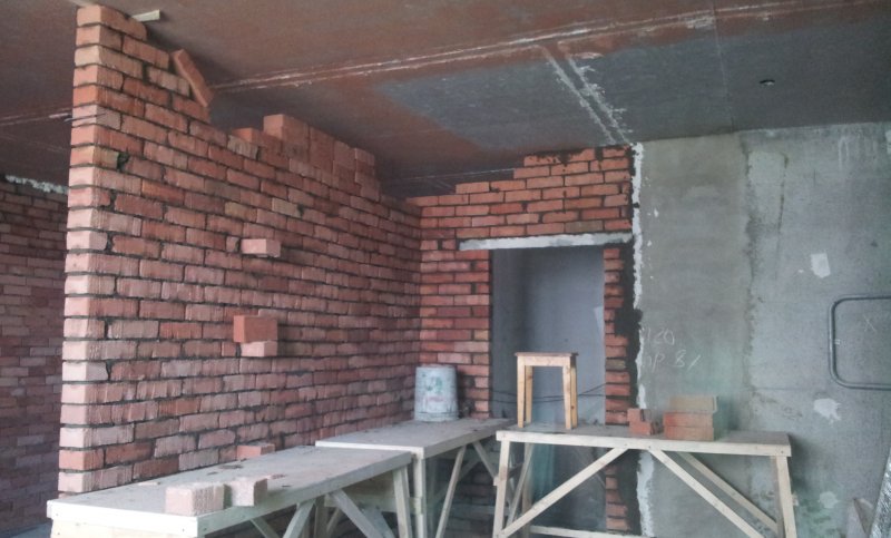Межкомнатные перегородки из кирпича