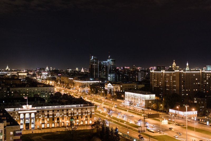 Ночная Москва Hyatt