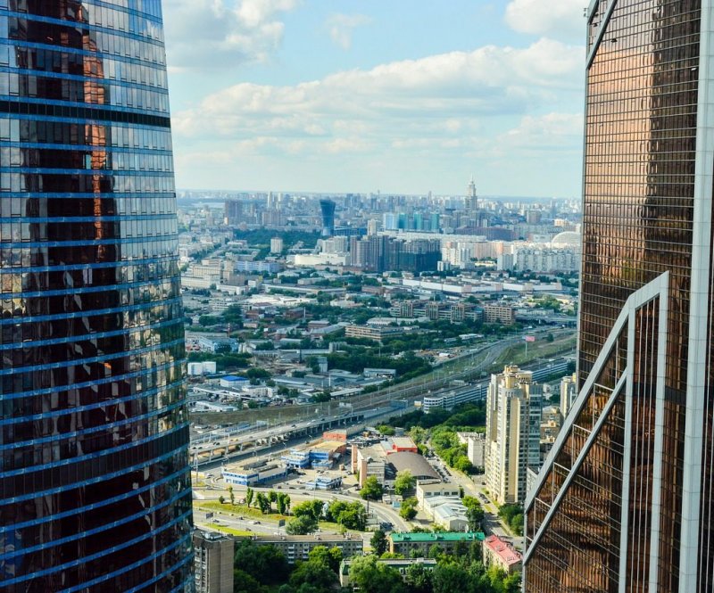 Москоу Сити вид из окна