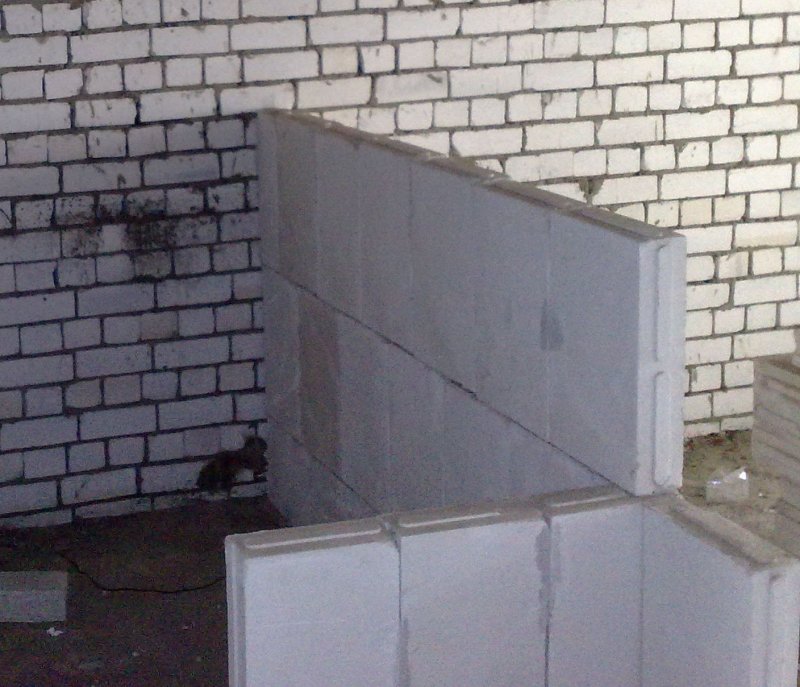 Перегородки межкомнатные из пеноблоков