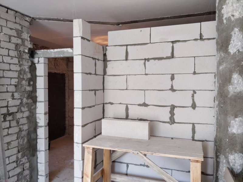 Перегородки из газобетонных блоков Ютонг