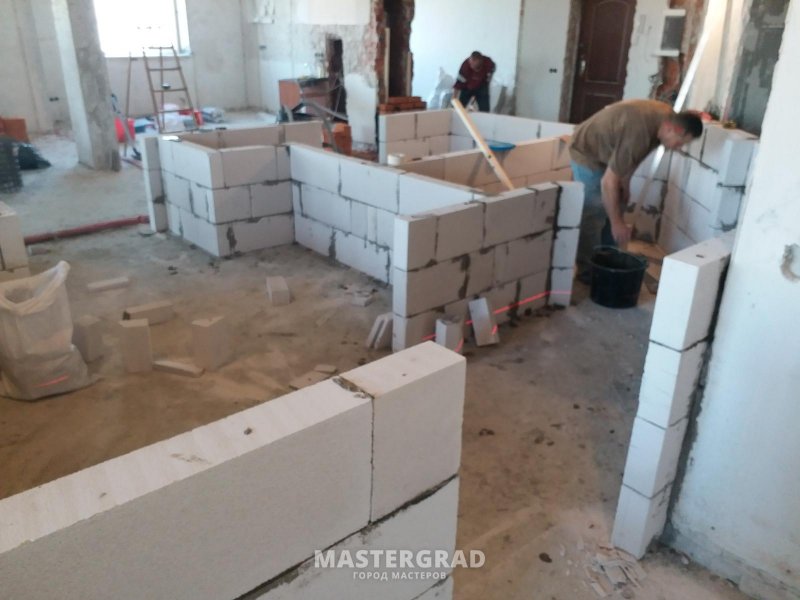 Маман Сандре межкомнатная перегородка из газобетона