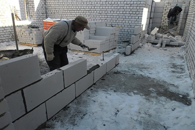 Кладка газобетонных блоков