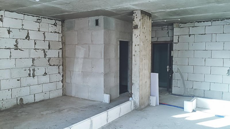 Перегородки из пазогребневых блоков