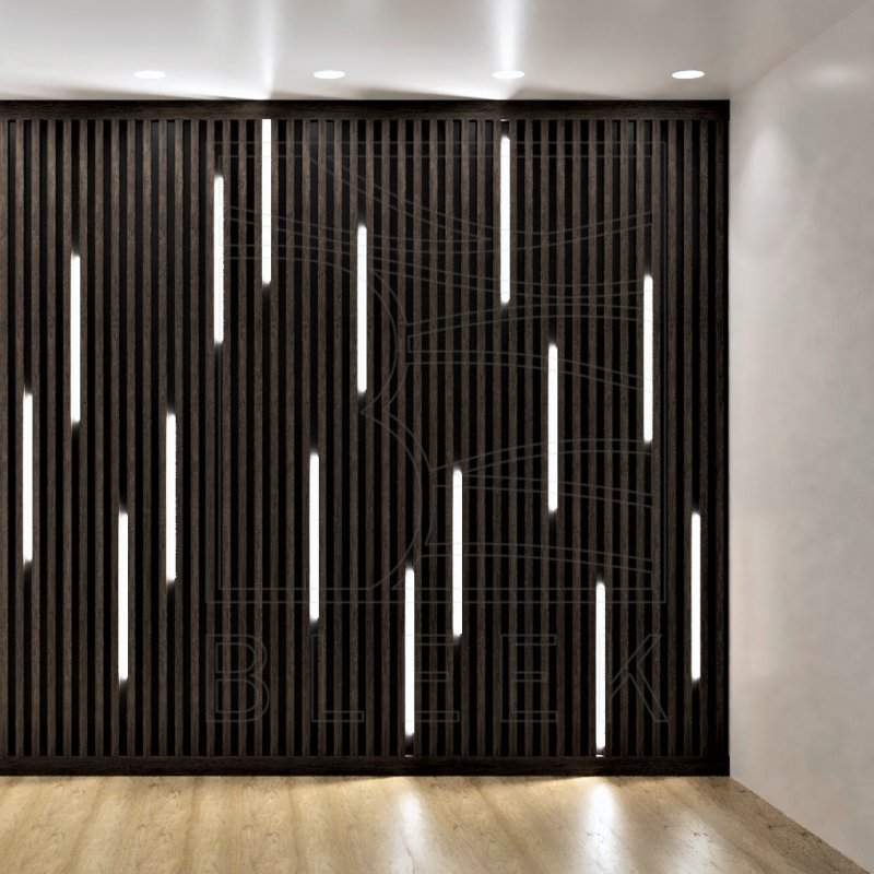 Шпонированные панели Wallhof Wood "тик"