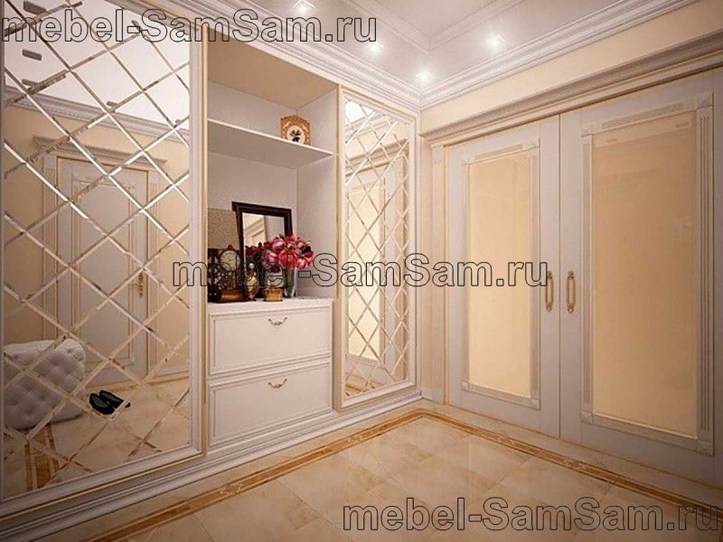 Шкаф купе классика шестидверные патина