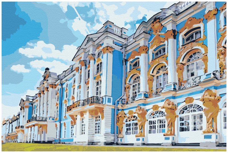 Фон город Пушкин Екатерининский дворец