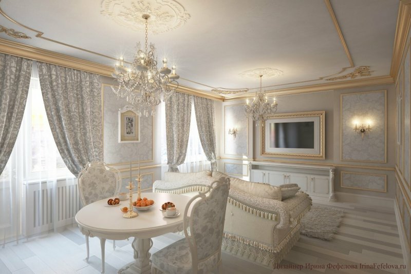 Зал в классическом стиле
