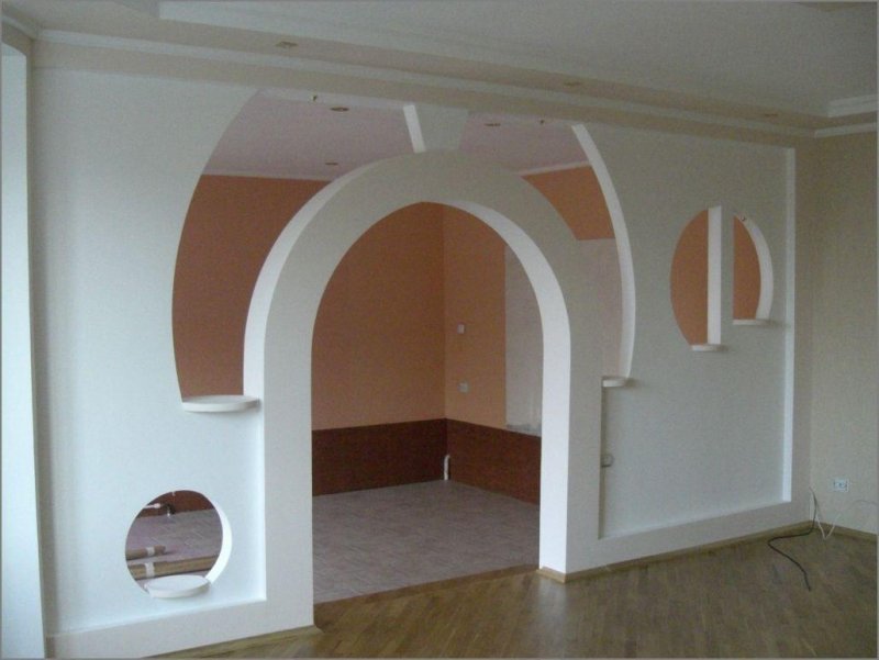 Фигурные арки из гипсокартона