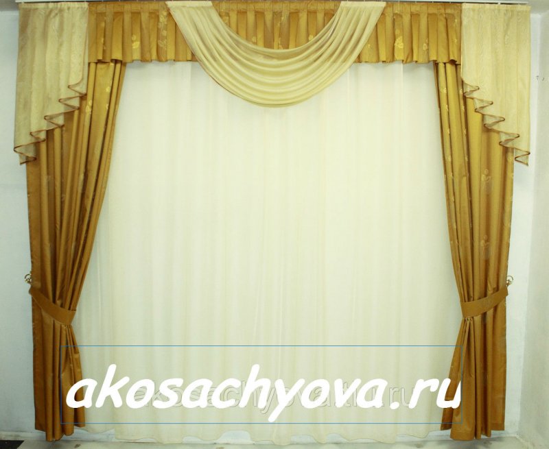 Портьерные шторы с ламбрекеном