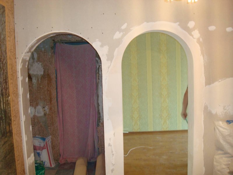 Арка в хрущевке в зале