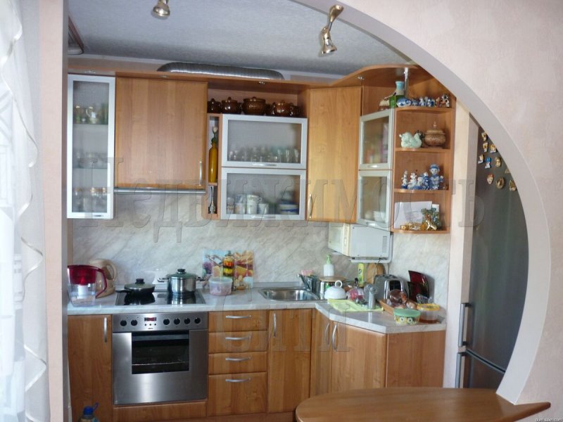 Перепланировка брежневки кухня