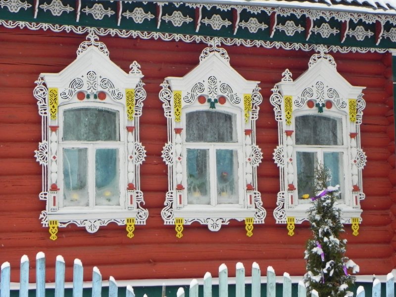 Расписные наличники на окна