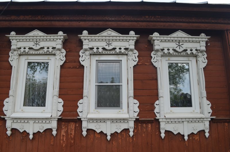 Костромские наличники зимой