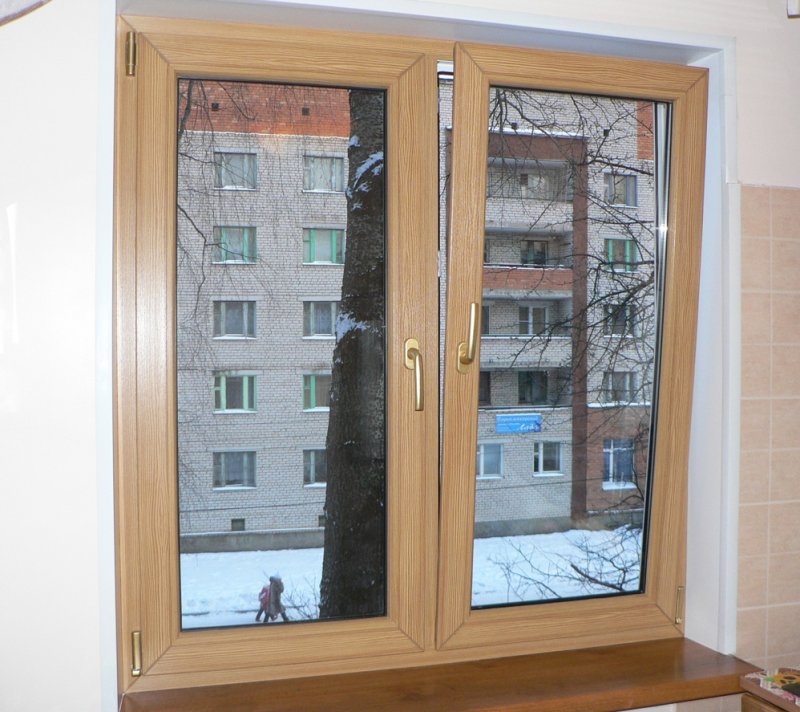 Окна ПВХ кашированные