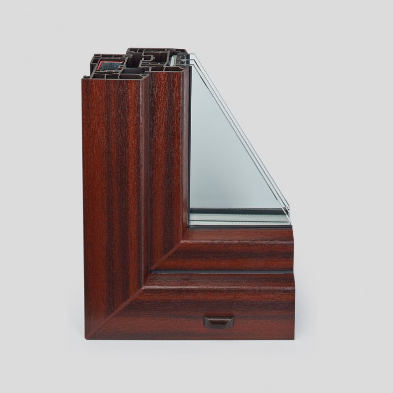 Rehau Brilliant 70 темный дуб