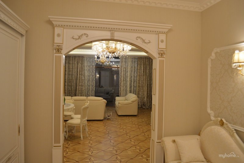 Отделка арок лепниной