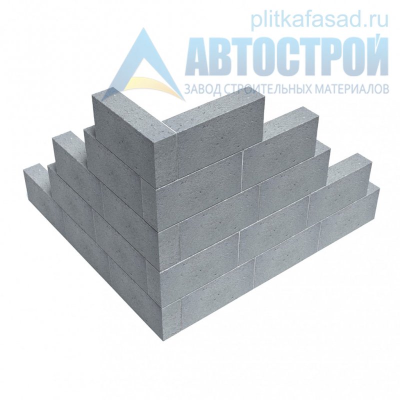 Бетонный блок для перегородок СКЦ полнотелый 90х190х390 мм