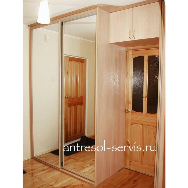 Шкаф купе с антресолью в прихожую