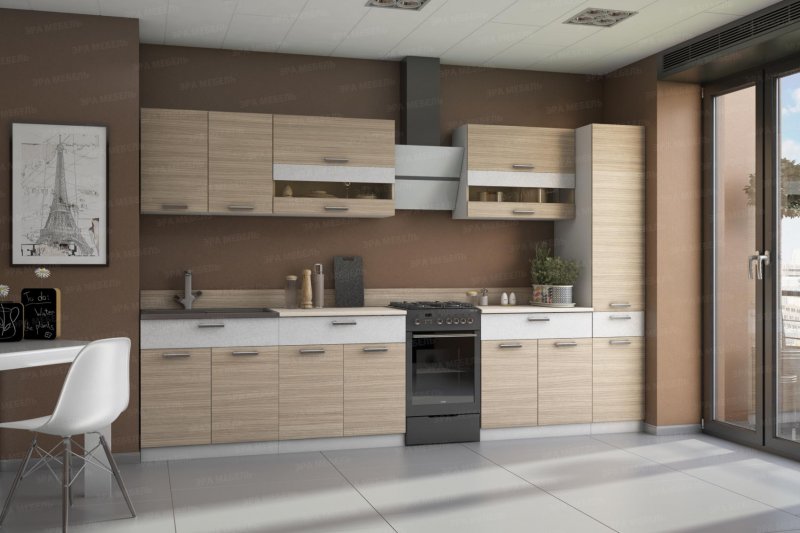 ЛДСП кухня Эра зебрано 2,0 м