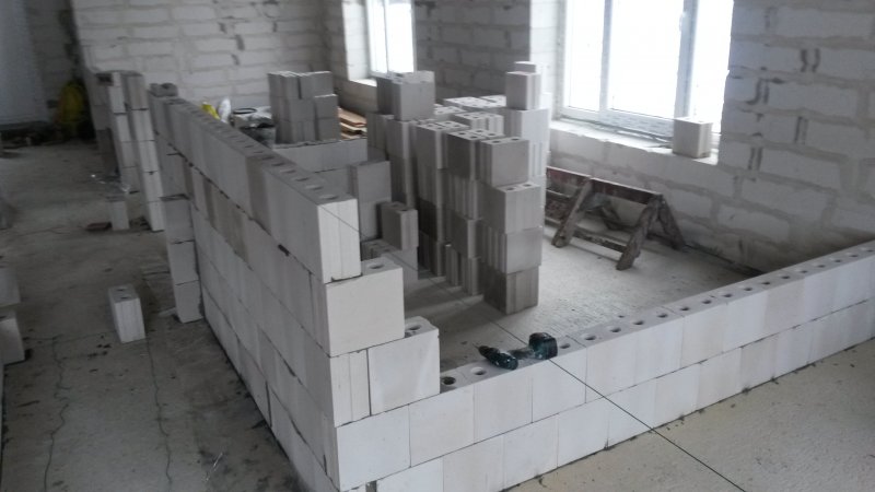 Межкомнатные перегородки из газобетонных блоков