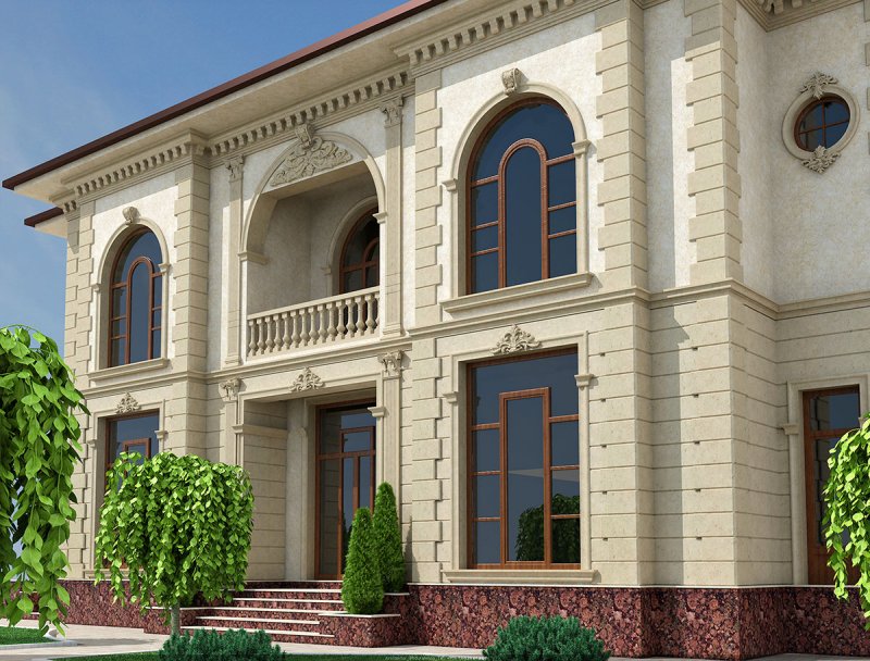 Травертин фасад в Самарканде