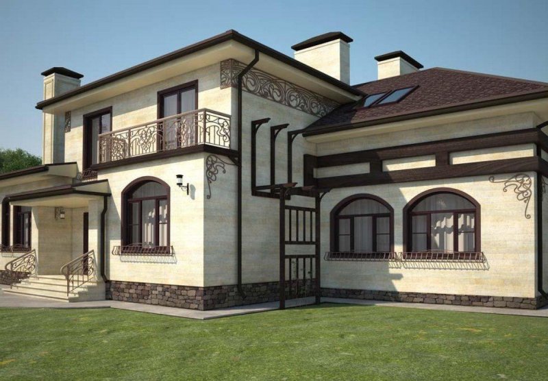 Декор фасадов частных домов