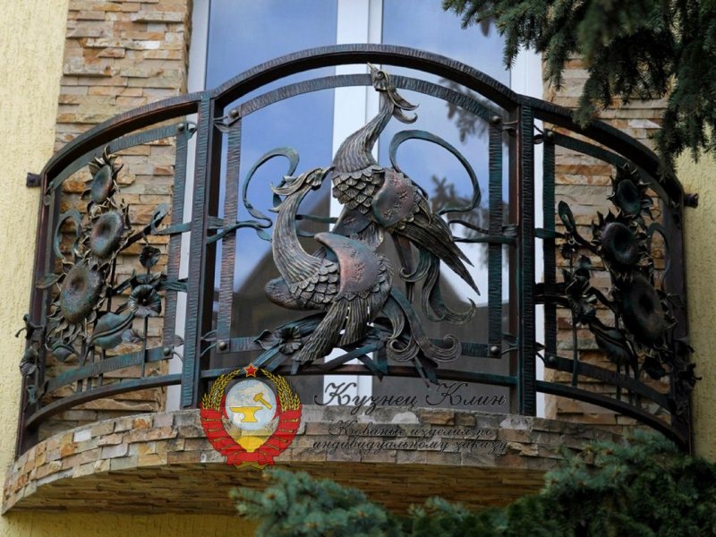 Кованые перила геометрия Модерн