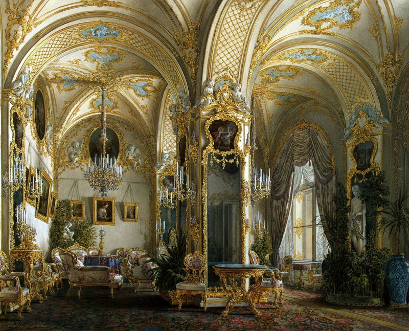 Эдуард Петрович ГАУ (1807-1887) - интерьеры зимнего дворца.