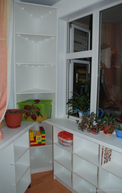 Шкаф для балкона с полками