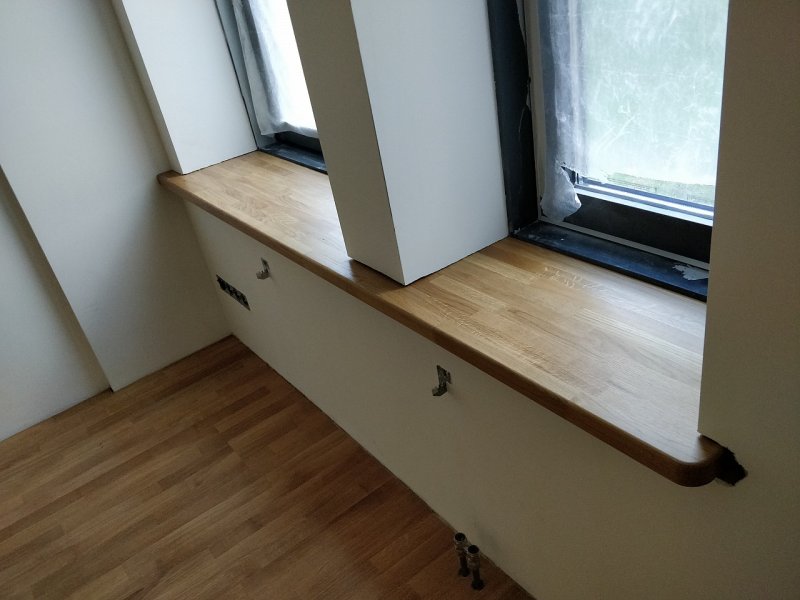Подоконники из слэба дуба лофт